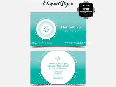 Dental Care – Free Business Card Templates PSD business card dental care design business cards