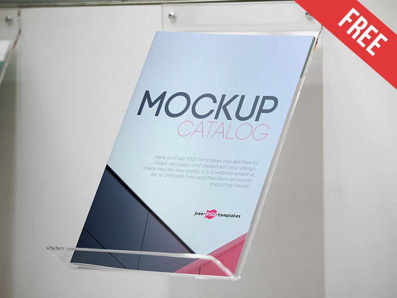 Free Catalog Mockup in PSD by Mockupfree on Dribbble