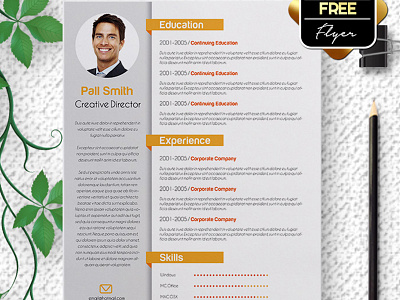 Free Cv And Cover Letter Psd Template By Mockupfree On Dribbble