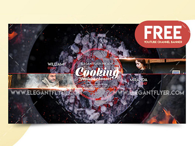Cooking – Free YouTube Channel Banner battle chef coal cook cooking fire grill heat recipes restaurant social youtube