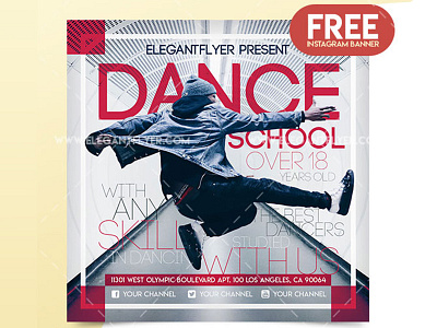 Dance – Free Instagram Banner advertisement banner chill club dance dance school dancing live music lounge marketing online movement social media