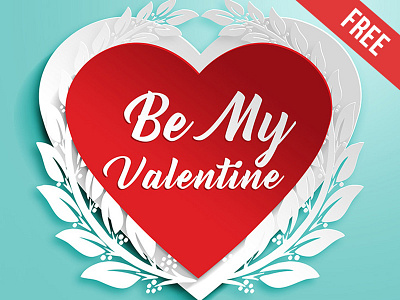 FREE 5 Valentine’s Day Stickers IN PSD 3d cupid heart holiday love paper heart red heart sticker stickers valentines day