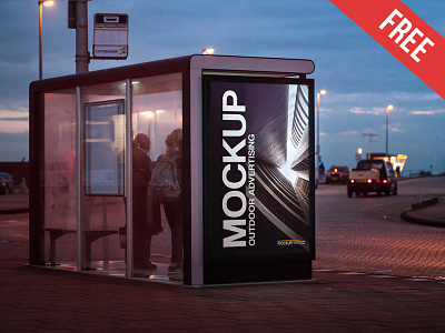 Outdoor Advertising – 2 Free PSD Mockups ad advertising billboard bus stop city city light free mockup mockups outdoor poster product