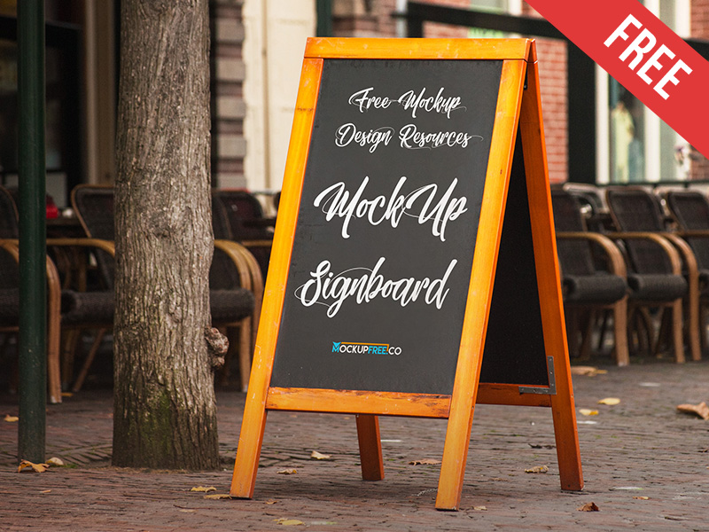 Download Signboard - Free PSD Mockup by Mockupfree on Dribbble