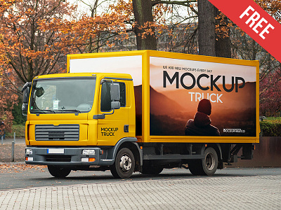 Truck – Free PSD Mockup