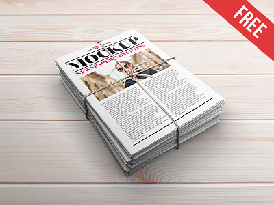 3 Free Newspaper Advertise Mock-ups in PSD advertise free magazine media mockup mockups newspaper paper presentation press product read