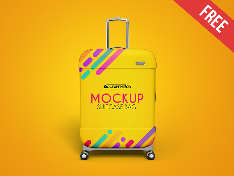 Download Suitcase Bag 3 Free Psd Mockups By Mockupfree On Dribbble