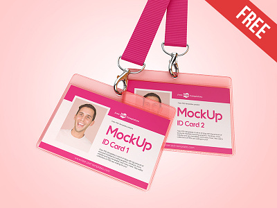 3 Free ID Card Mock-ups in PSD card holder clean company corporate free id card identity mockup mockups product service office staff