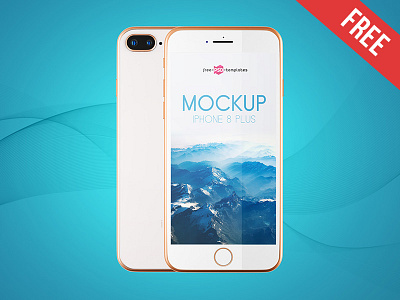 2 Free iPhone 8 Plus Mock-ups in PSD app apple free iphone mockup mockups presentation product screen smartphone ui ux