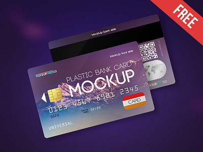 Plastic Bank Card – 2 Free PSD Mockups bank banking business card cash commerce debit free mockup mockups plastic product