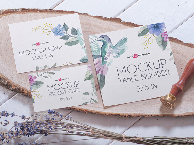 Download Free Invitation Mock-up in PSD by Mockupfree on Dribbble