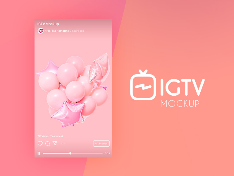 Download Free Instagram Tv Mock Up In Psd By Mockupfree On Dribbble PSD Mockup Templates