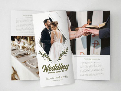Free Wedding Tri-Fold Brochure in PSD