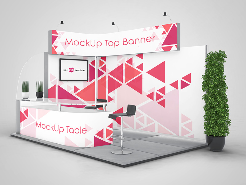 Download 3 Free Exhibition Stand Mock-ups in PSD by Mockupfree on Dribbble
