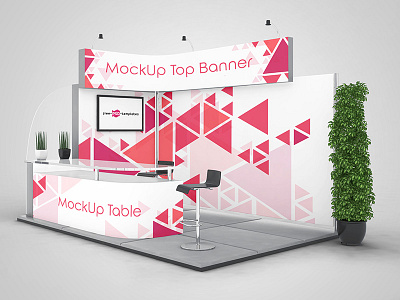 3 Free Exhibition Stand Mock-ups in PSD advertising banner business commercial exhibition free identity marketing mockup mockups product stand