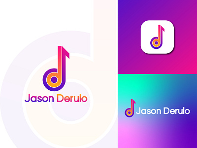 JASON DERULO branding logo creative logo flat logo icon logo jd logo latter logo minimalist logo music logo professional logo unique logo