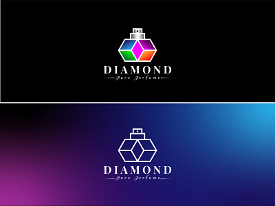Diamon-Perfume Logo building logo colorfull logo creative logo design diamond logo flat logo iconic logo illustration logo minimalist logo perfume logo un unique logo