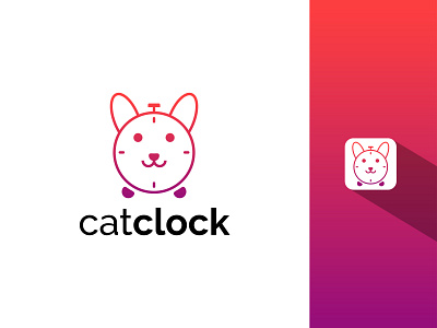 CatClock Logo branding cat clock logo cat logo clock logo colorful logo creative logo flat logo iconic logo illustration minimal logo minimalist logo simple logo unique logo