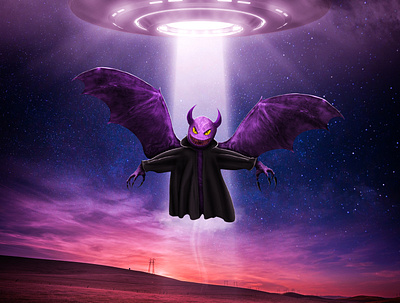 BAT DEMON 4K 3d artwork fantasy graphic design nft