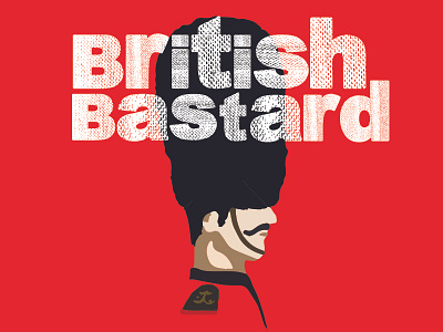 British Bastard beer ipa minimalist package design