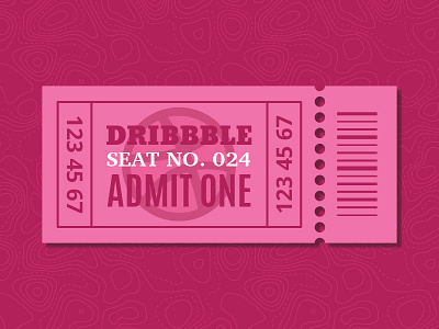 Ticket to the Game admit dribbble invite one ticket