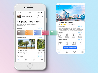 Singapore travel mobile app animation app application branding design mobile travel travel application ui user interface ux