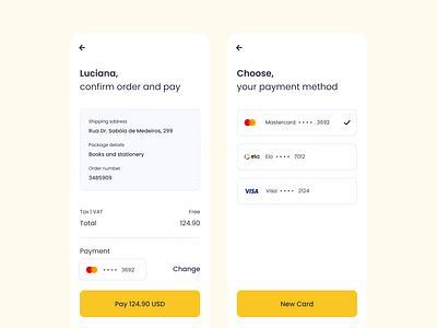 Payment Checkout app ui ux