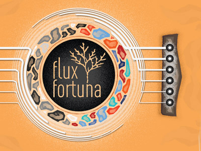 Flux Fortuna guitar illustration photoshop