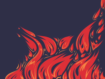 Somethin' a burnin' brush fire vector