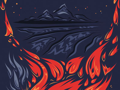 Flux Fire fire poster vector