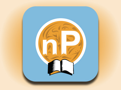 nonPareil Publishing book icon retro vector wood