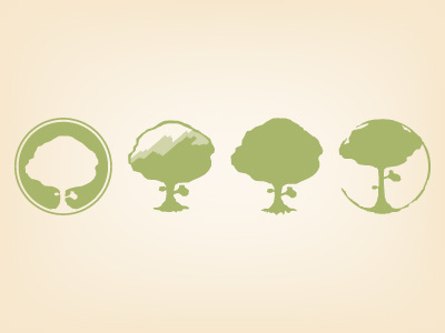 Logo Trees brand green logo tree vector