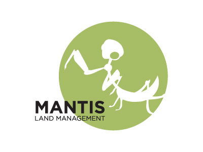 Mantis Land Management landscape logo mantis vector