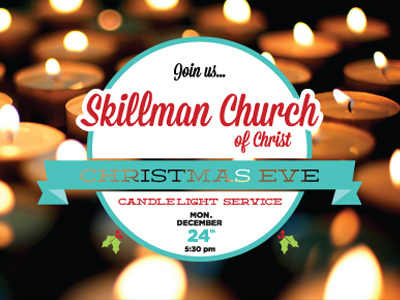 Skillman Christmas ver. 2 banner candle christmas church vector