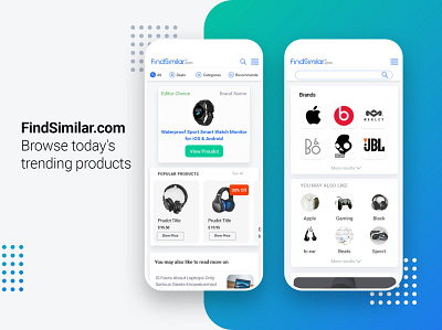 FindSimilar Mobile ecommerce mobile online shop products shopping ui
