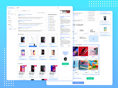 FindSimilar new design - Desktop comparison e-commerce shopping store ui website
