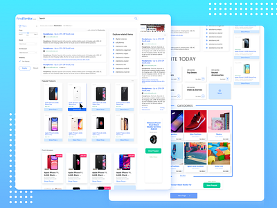 FindSimilar new design - Desktop comparison e commerce shopping store ui website