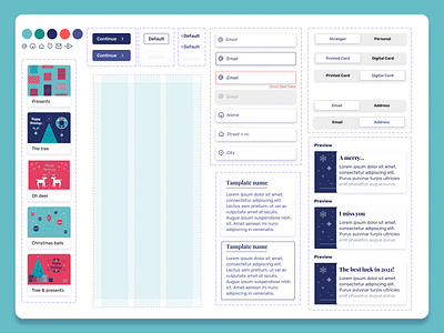 Design system for Card App christmas design system figma mobile ui ui