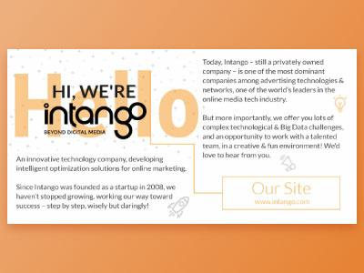 Intango Hello branding company design flat hello high tech marketing start up