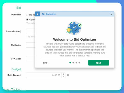 SSA Optimizer alert design flat form info optimizer optimizing popup tooltip ui vector welcome wizard