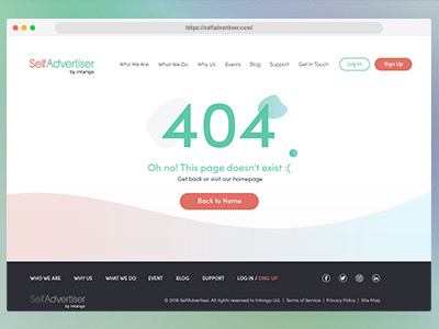 selfadvertiser 404 page 404 error 404 page company error high tech landing page vector web web deisgn website