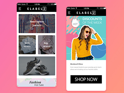 Elabelz Mobile ecommerce fashion marketing mobile mobile app online online shopping shopping ui