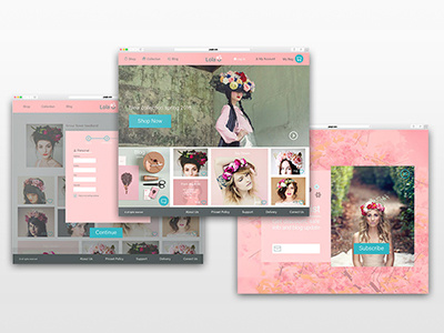 Daily Ui Ecommerce daily ui daily ui 012 dailyuichallenge ecommerce flower flower crown online shop pink spring ui website
