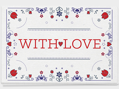 Postcard With Love card flowers greeting card icons illustration love postcard print vector