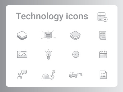 Technology Icons 055 daily ui dailyui 055 dailyuichallenge high tech icon set icons illustration technology technology icons ui vector