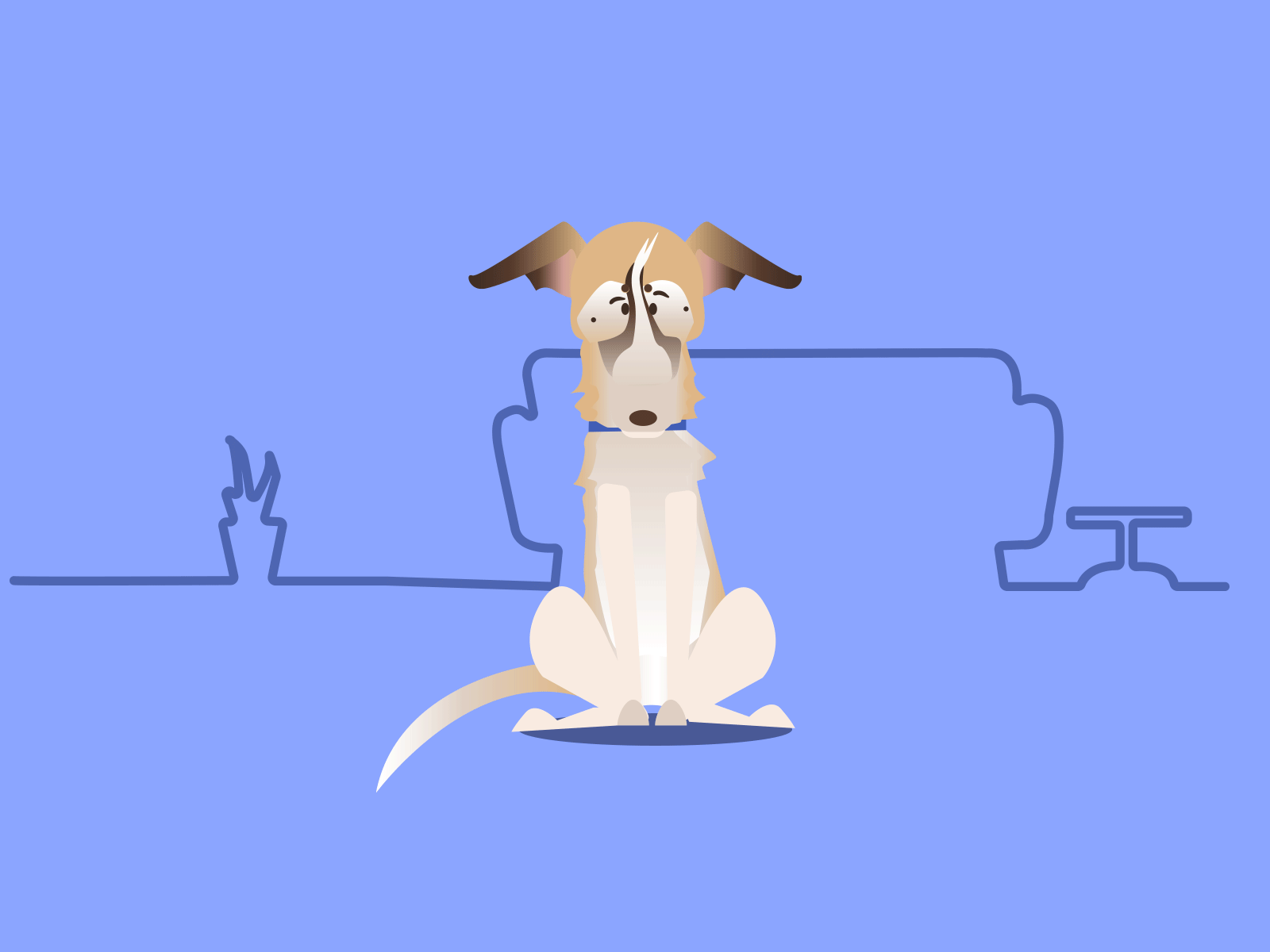 Mika - Do you want? animation dog gif illustration illustrator my dog pet vector warmup weekly warm up