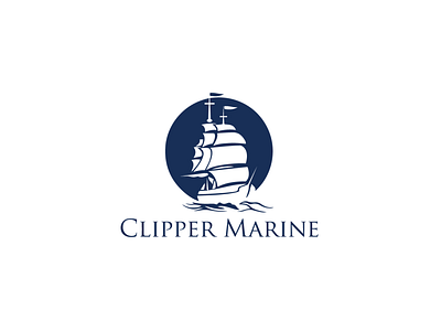 Clipper Marine Logo Design illustration