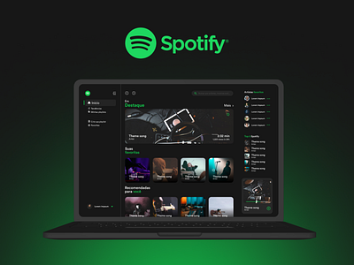UI Concept - Home Spotify Web design graphic design interface music spotify ui ux