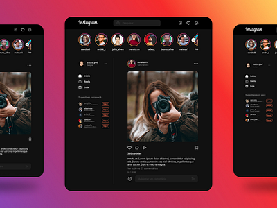 UI Instagram Web - Concept