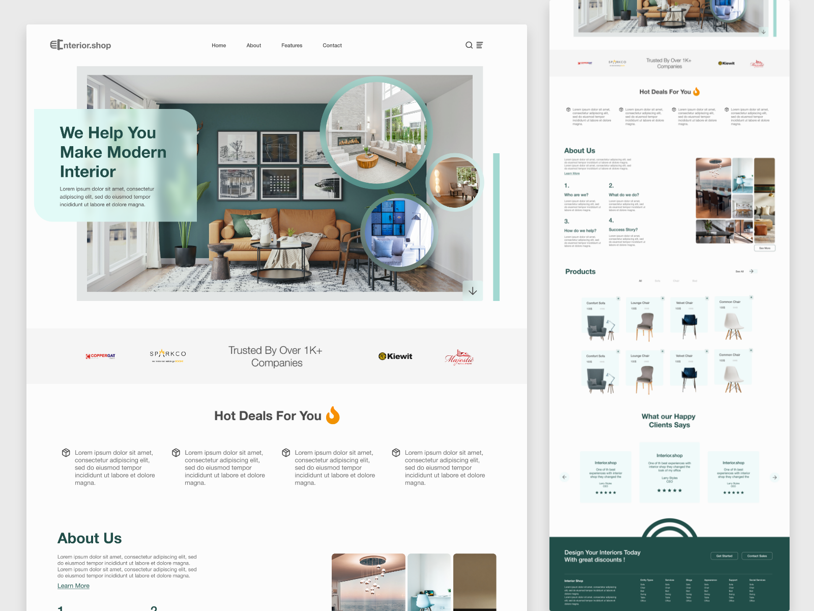 Interior Design Landing Page By Saad Durrani On Dribbble